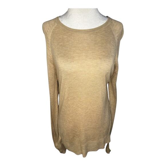ZARA Women's Tan Knit Pullover Sweater Size Small‎ Long Sleeve Casual - Picture 1 of 7